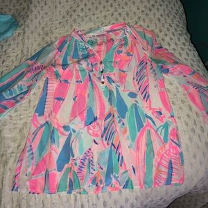 Lilly Pulitzer Elsa silk top